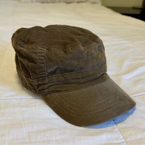 H&M Woman Brown Cotton Military Cap